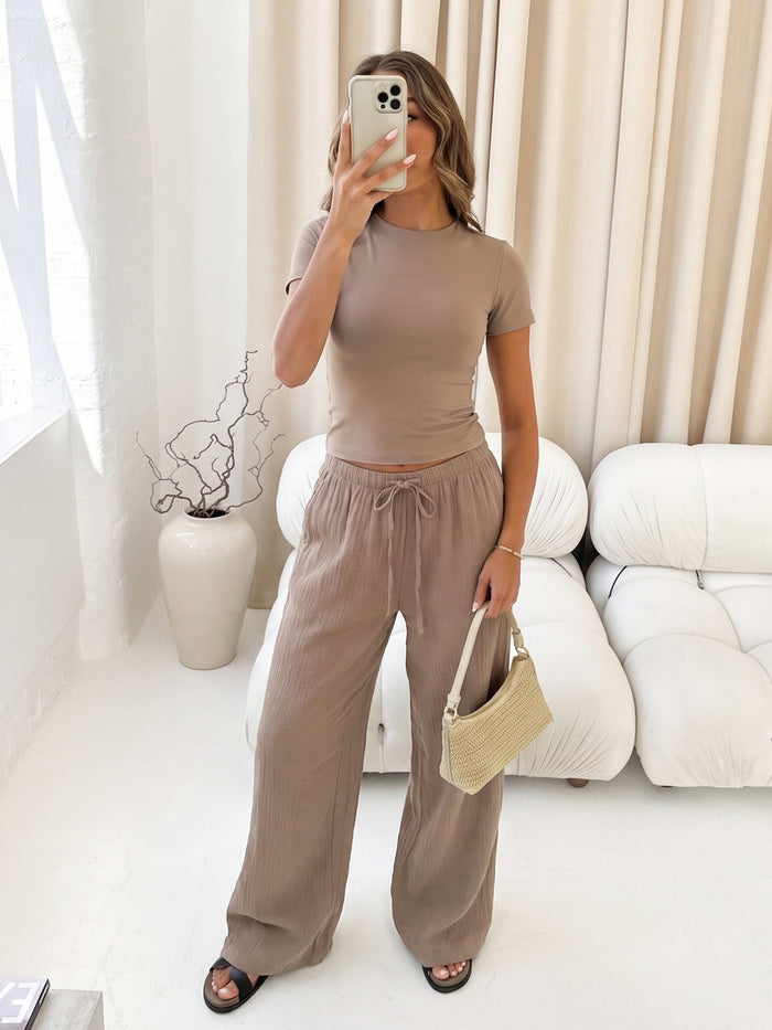 Lucia Baby Tee - Taupe