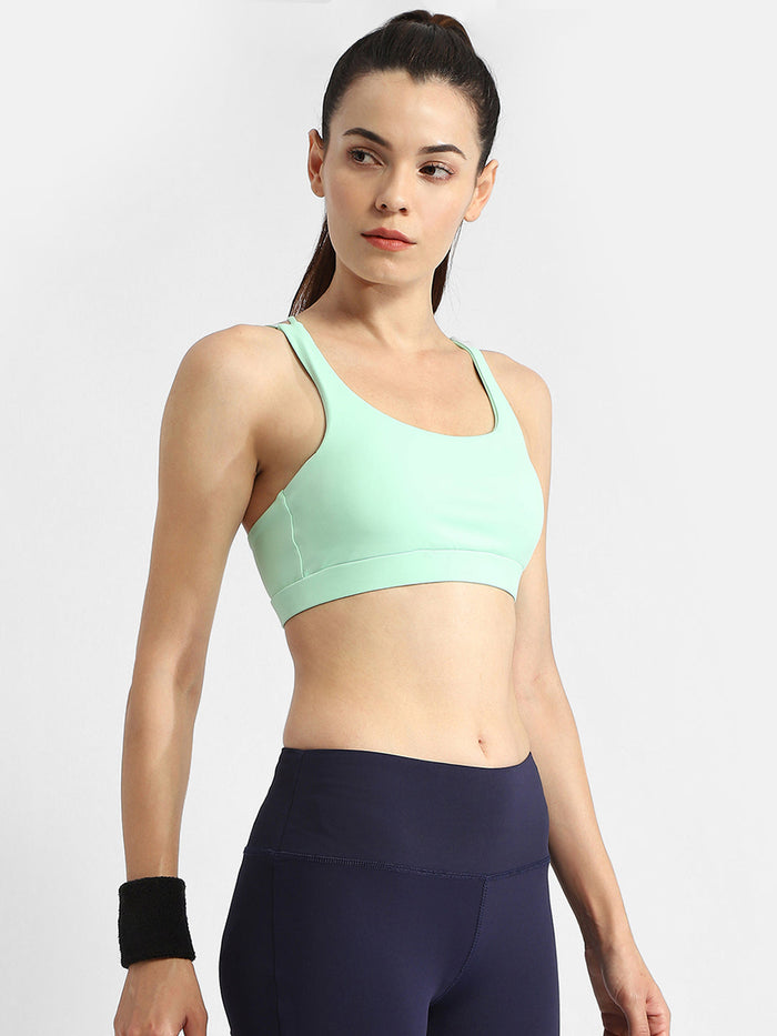 Madame Criss-Cross Back Mint Green Active Wear Top