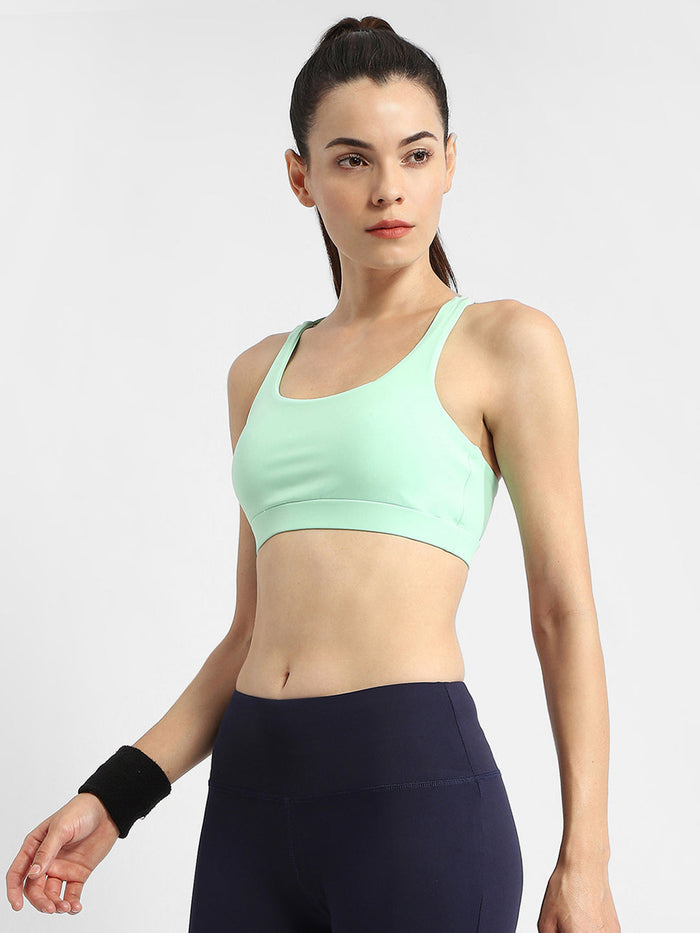 Madame Criss-Cross Back Mint Green Active Wear Top