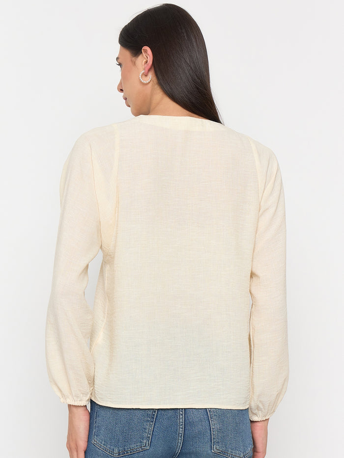Madame Off-White Printed Top