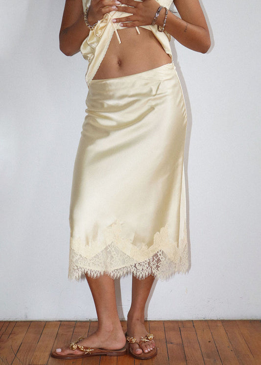 Margaret Midi Skirt - Butter