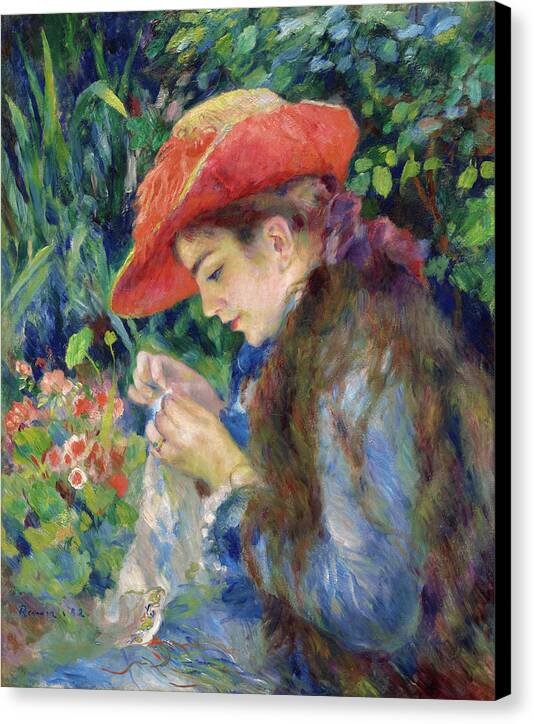 Marie-Therese Durand-Ruel Sewing - Canvas Print