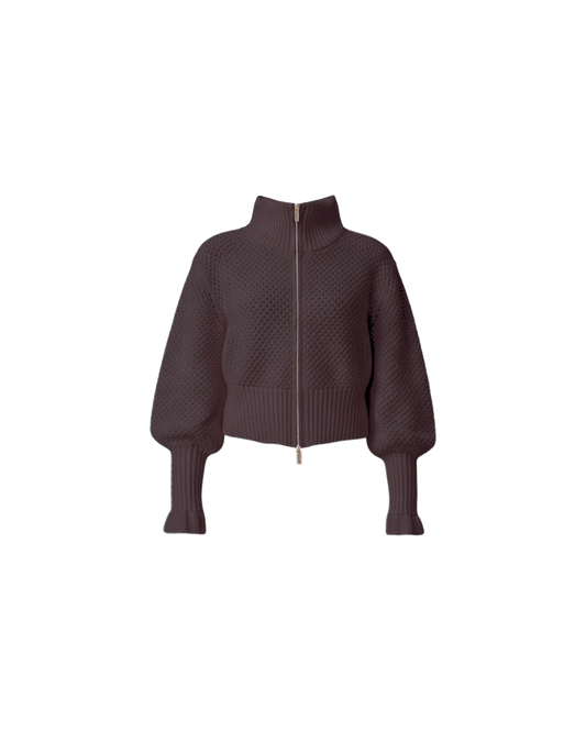MATILDA COTTON ZIP CARDIGAN JAVA