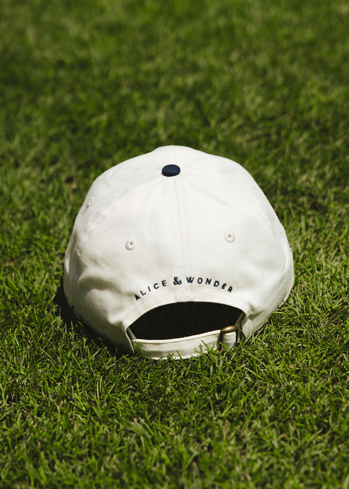 Meet Me In The Bleachers Dad Hat - Ivory & Navy