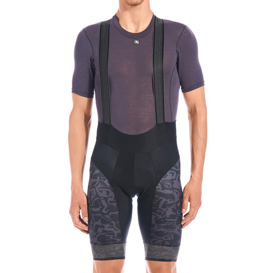 Men's FR-C Pro Thermal Bib Short by Giordana Cycling, BLACK/GREY, Made in Italy