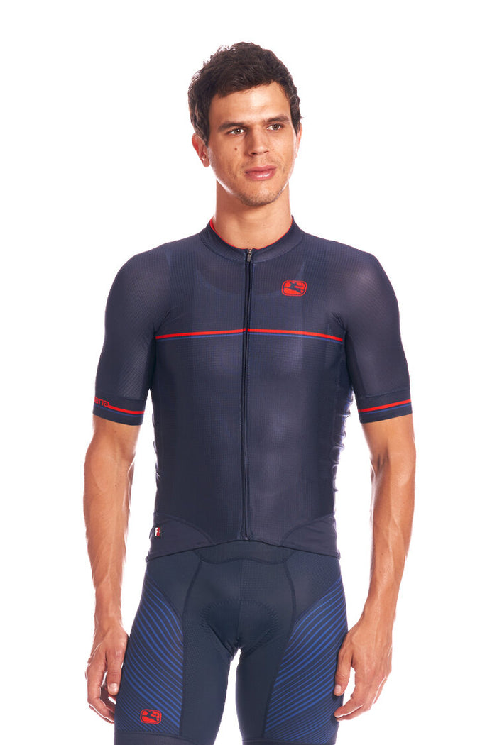 Men's Moda FR-C Pro Jersey by Giordana Cycling, NAVY BLUE/RED, Made in Italy