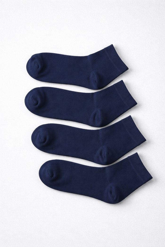 Men’s Navy Haff Ankle Socks – Pack of 4 - Hinz Clothing