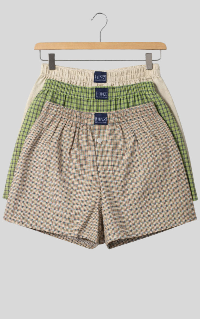 Men’s Woven Boxers – 3 Pack - Hinz Clothing