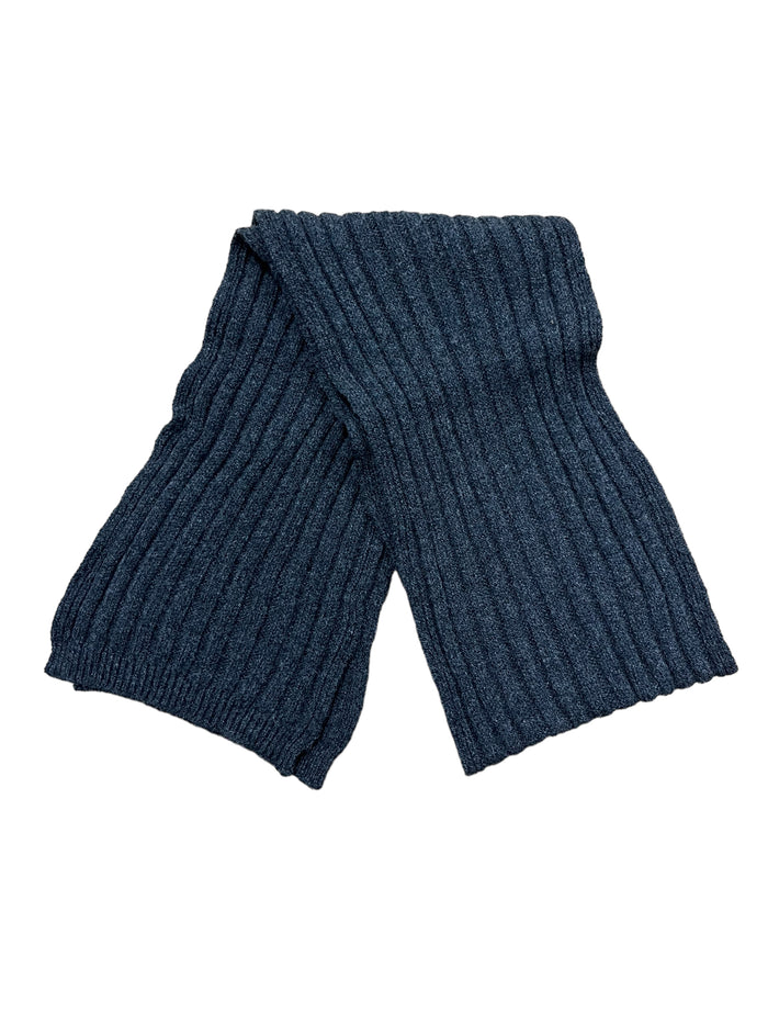 Merino and Cashmere Mens Ribbed Scarf