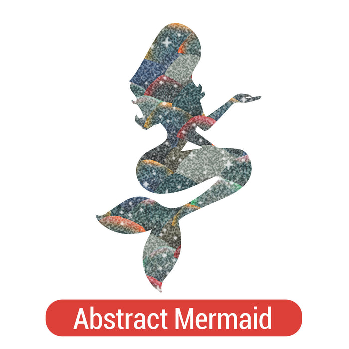 Mermaid Silhouette Theme PAC Glitter HTV - 14 patterns (8")