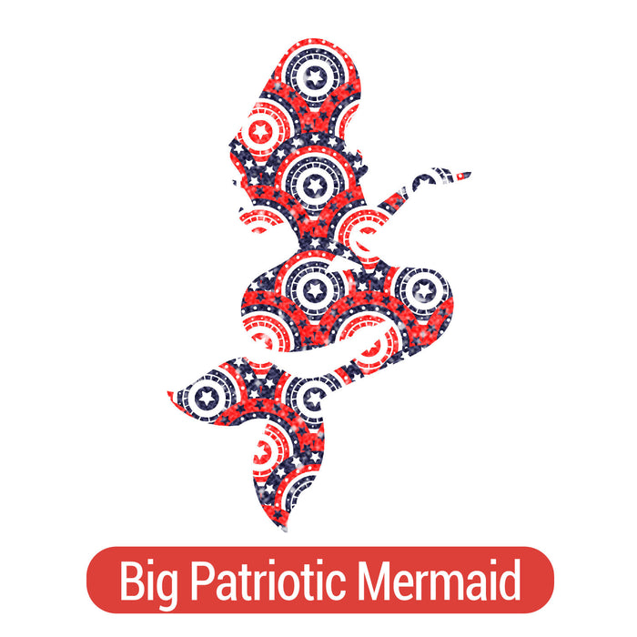 Mermaid Silhouette Theme PAC Glitter HTV - 14 patterns (8")