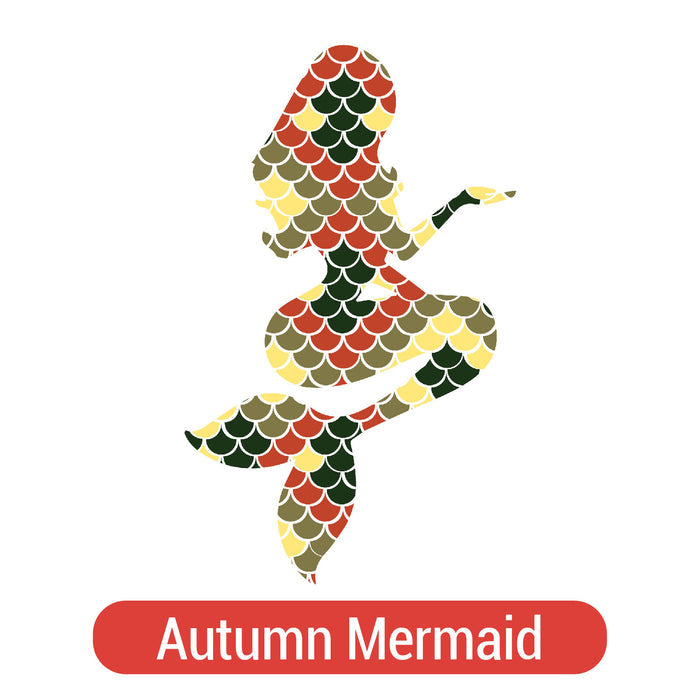 Mermaid Silhouette Theme PAC HTV - 14 patterns (8")