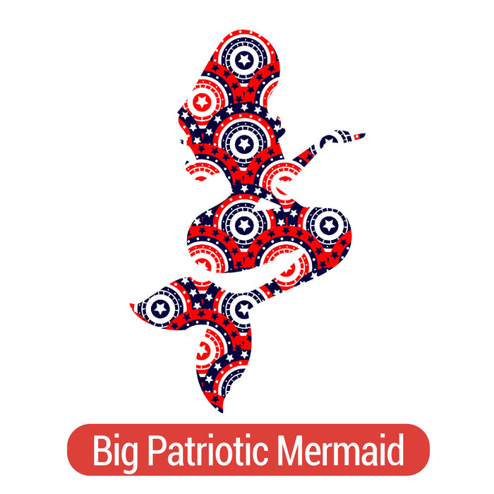 Mermaid Silhouette Theme PAC HTV - 14 patterns (8")