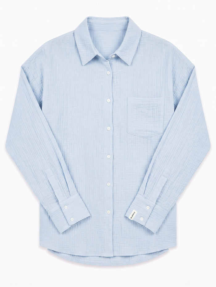 Mila Oversized Shirt - Summer Blue