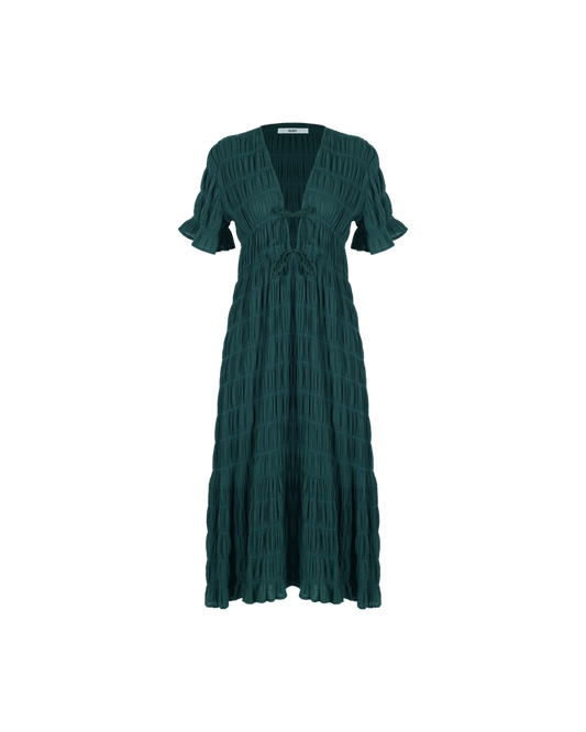 MIRELLA V-NECK DRESS PINE