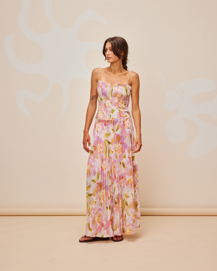 MORGAN PLEAT BODICE BALLET FLORAL