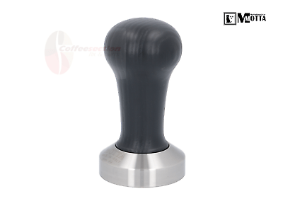 Motta Flat Stainless Coffee Tamper ø 49mm Black Handle for Pavoni Pre Millennium - Coffeesection