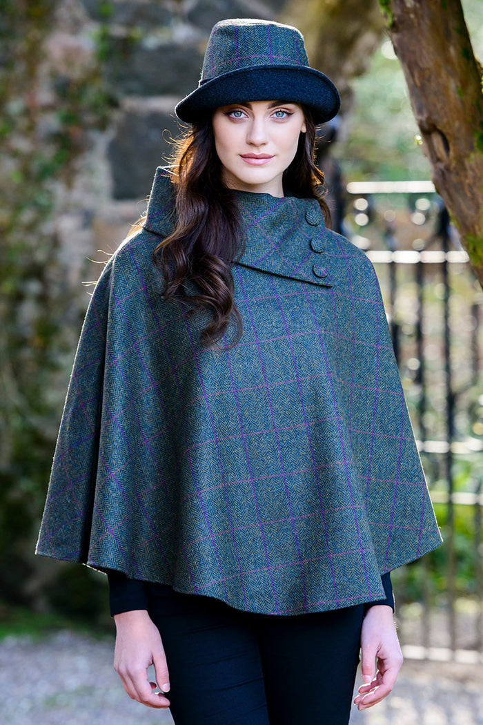 Mucros Forest Green with Purple Stripe