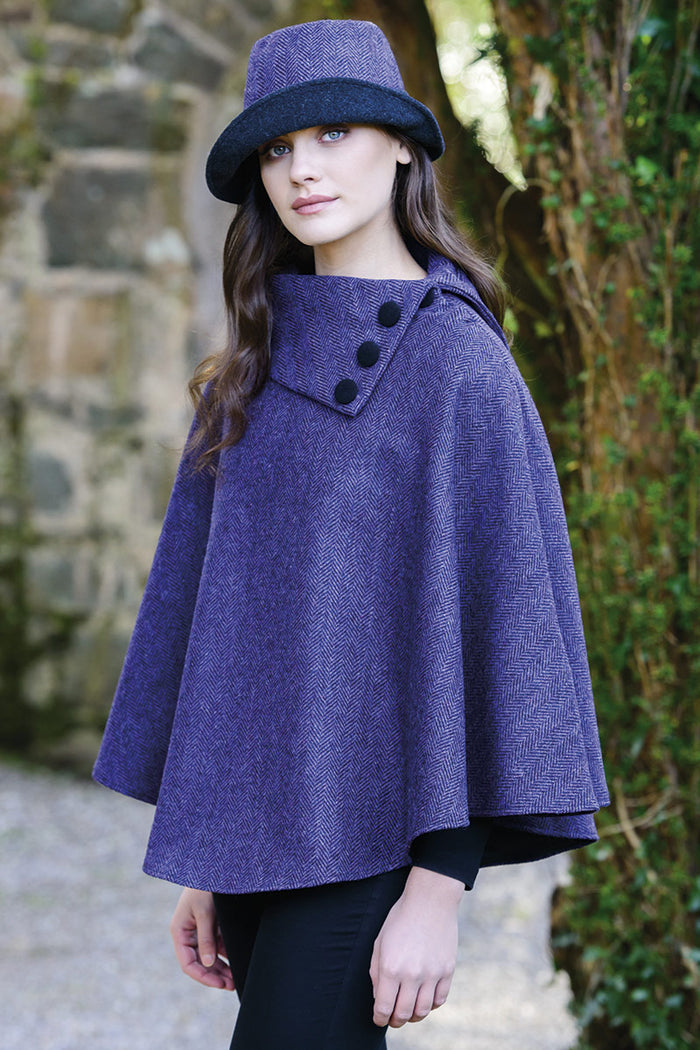 Black and Purple Herringbone - Mucros Weavers
