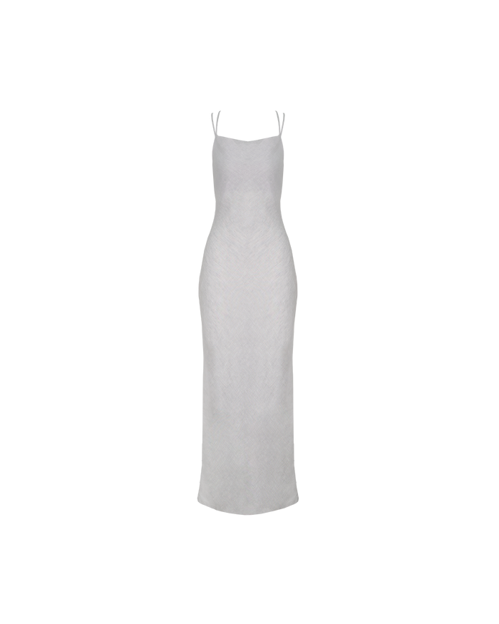 NAIA LINEN MIDIDRESS GREY MARLE