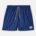 NAVY PINSTRIPE SHORTS