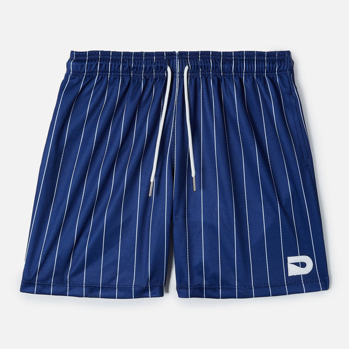 NAVY PINSTRIPE SHORTS