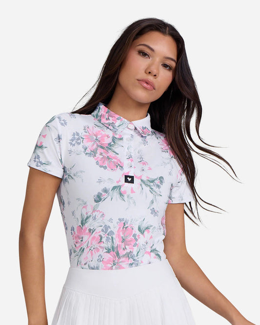 New Bad Birdie Women's Core Golf Polo - Spring Showers