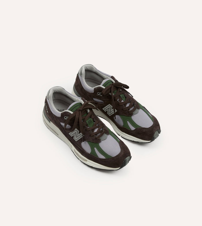 New Balance Brown 'Essentially Offbeat' Made in UK 991v2 Trainers