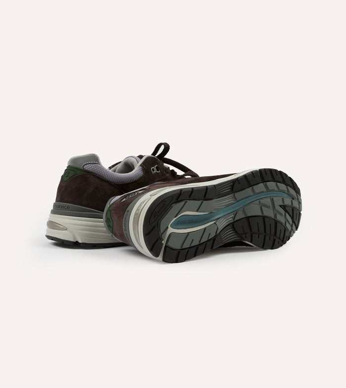 New Balance Brown 'Essentially Offbeat' Made in UK 991v2 Trainers
