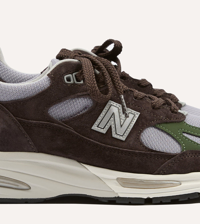 New Balance Brown 'Essentially Offbeat' Made in UK 991v2 Trainers