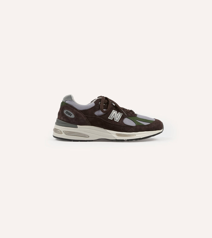 New Balance Brown 'Essentially Offbeat' Made in UK 991v2 Trainers