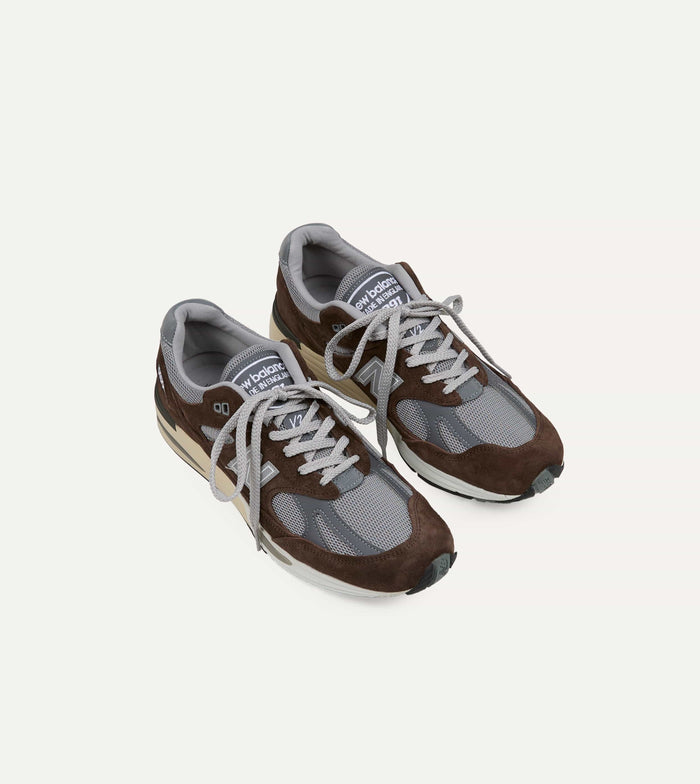 New Balance 'Elevated Essentials' Brown Alloy Made in UK 991v2 Trainers