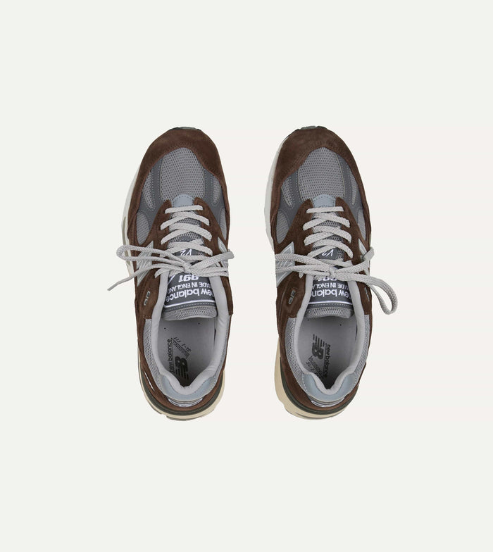New Balance 'Elevated Essentials' Brown Alloy Made in UK 991v2 Trainers