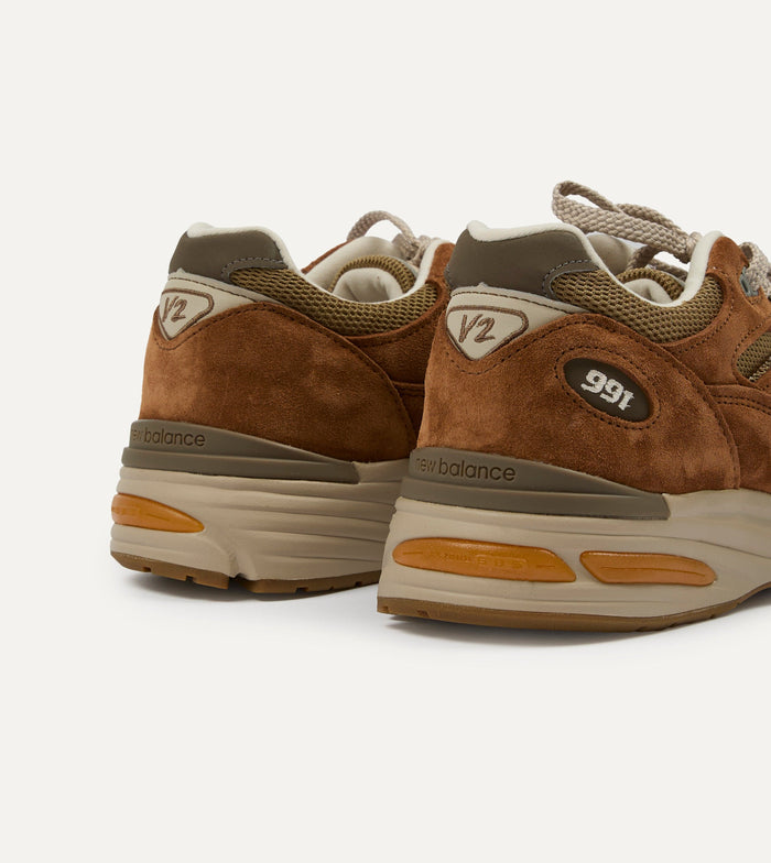 New Balance ‘Iconic Influences’ Caramel Café Made in UK 991v2 Trainers