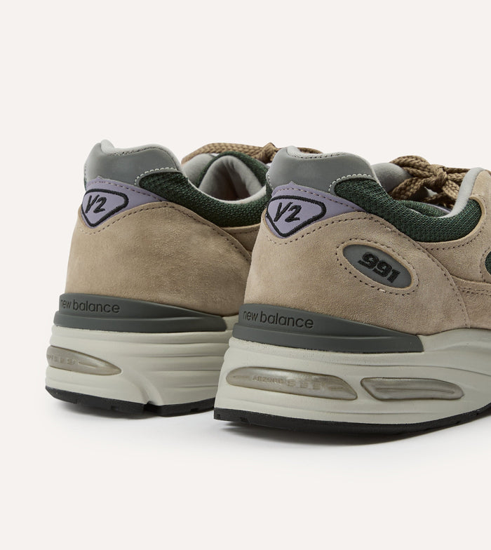 New Balance Tan 'Essentially Offbeat' Made in UK 991v2 Trainers