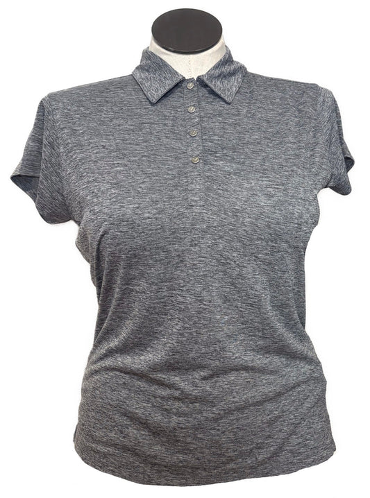 New Callaway Women's Heather Gray Snap Golf Polo Size L MSP$70