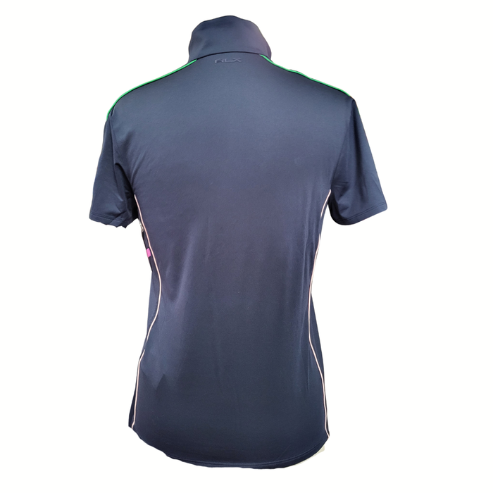 New Ralph Lauren RLX Navy Zip Mock Golf Top w/ Logo Size M MSP$135
