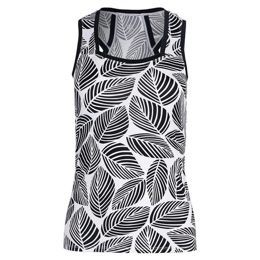 New Tail Activewear Rumary Tennis Tank- Botanical Leaves MSP$73