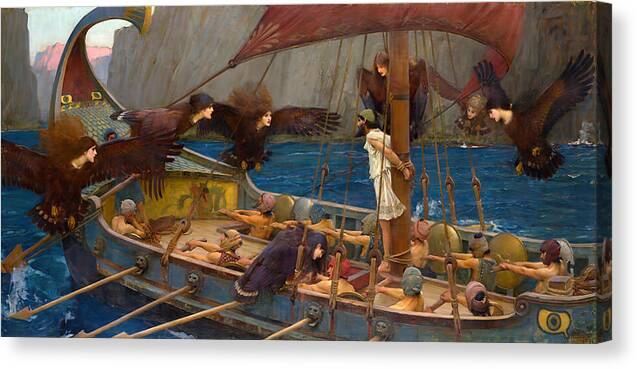 Odysseus and the Sirens - Canvas Print