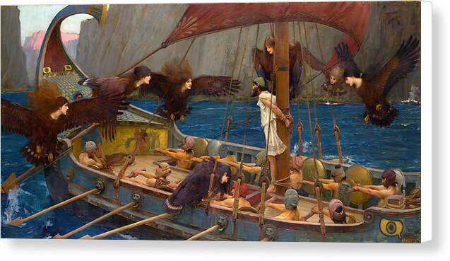 Odysseus and the Sirens - Canvas Print