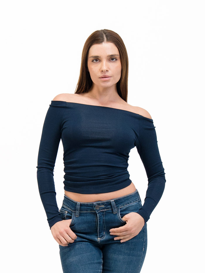 OFF SHOULDER LONG SLEEVE TOP
