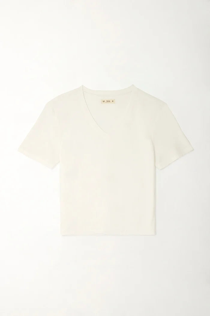 Off-White V-Neck T-Shirt for Women