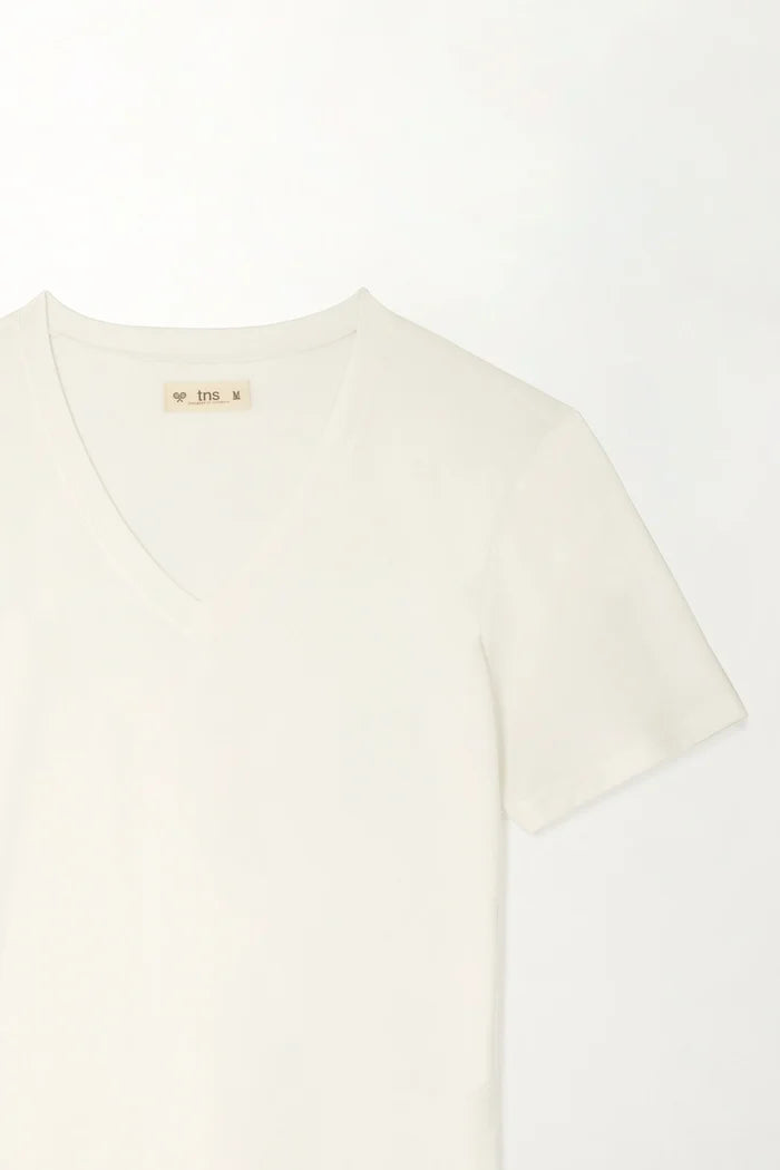 Off-White V-Neck T-Shirt for Women