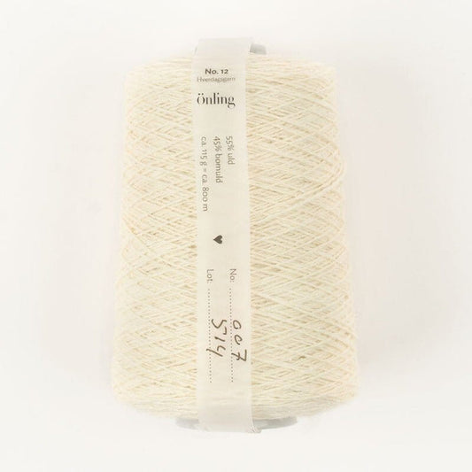 Önling No 12: All - season wool and cotton blend yarn - Off White (007)