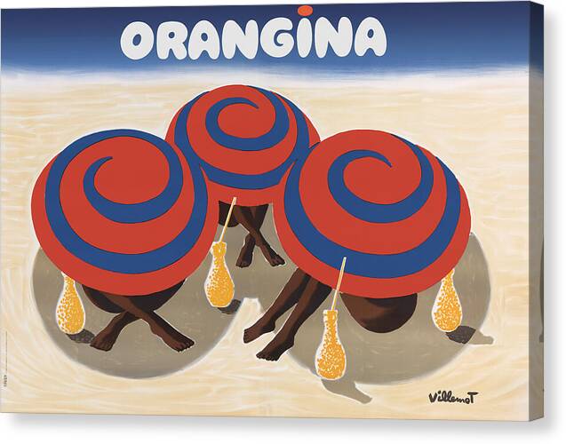 Orangina Umbrellas - Canvas Print