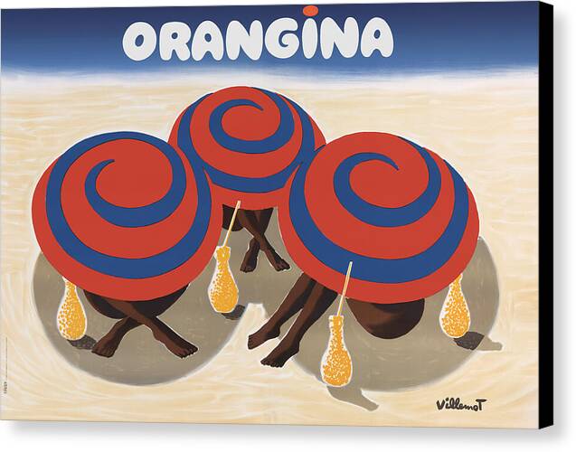 Orangina Umbrellas - Canvas Print
