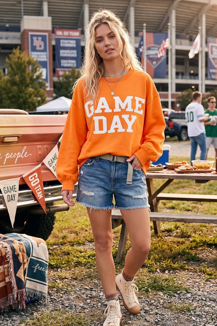 Oversized Varsity Game Day Sweatshirt