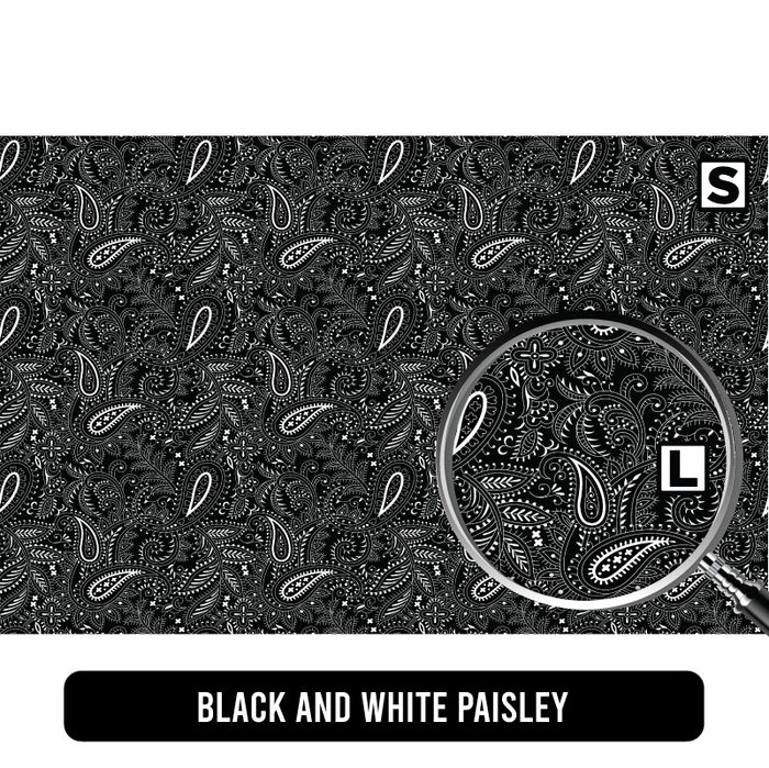 Black and White Paisley
