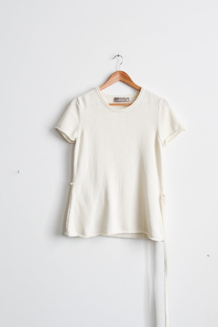 parchment belted tee