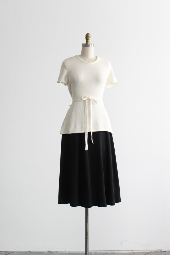 parchment belted tee
